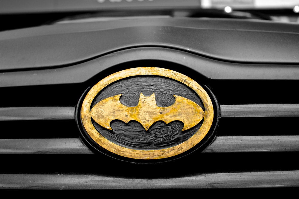 car superhero symbol batman