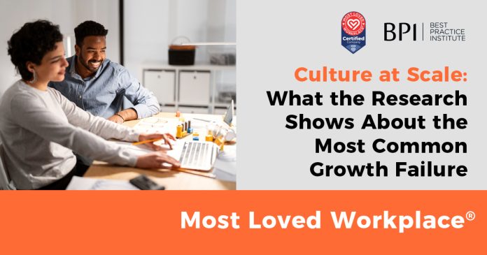 Culture at Scale: What the Research Shows About the Most Common Growth Failure